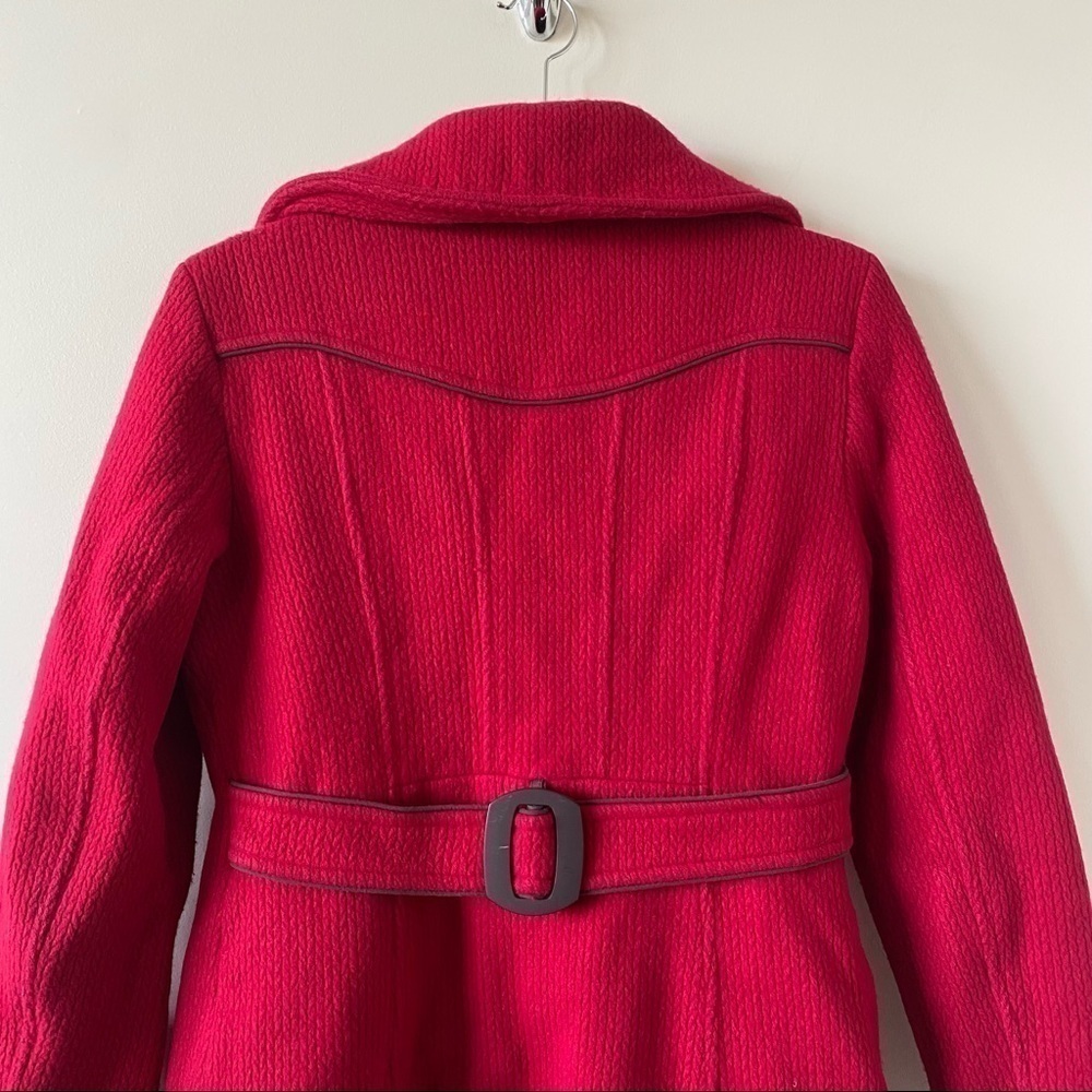 Soia & Kyo-Lipstick Red Ribbed Wool Blend Jacket - Picture 7 of 16